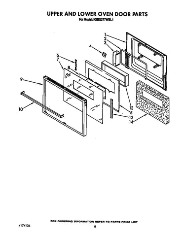 Upper and lower oven door