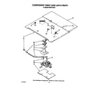 KitchenAid KEBS277WAL1 component shelf and latch diagram