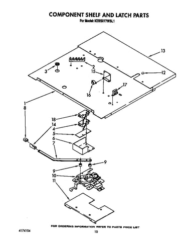 Component shelf and latch