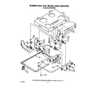 KitchenAid KGCT365TWH0 burner box, gas valves and switches diagram