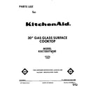 KitchenAid KGCT305TWH0 front cover diagram