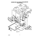 KitchenAid KGCT305TWH0 burner box, gas valves and switches diagram