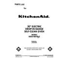 KitchenAid KEDS100VWH2 front cover diagram