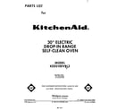KitchenAid KEDS100VWH3 front cover diagram