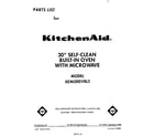KitchenAid KEMI300VBL3 front cover diagram