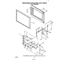 KitchenAid KEMI300VBL3 microwave door and latch diagram