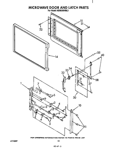 Microwave door and latch