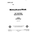 KitchenAid KEBI100VBL1 front cover diagram