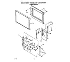 KitchenAid KEMI300VBL2 microwave door and latch diagram