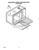 Microwave cabinet and shelf