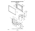 KitchenAid KEMI300VBL1 microwave door and latch diagram