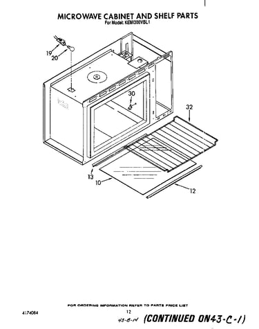 Microwave cabinet and shelf