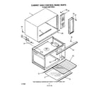 KitchenAid KCMS135SBL6 cabinet and control panel diagram