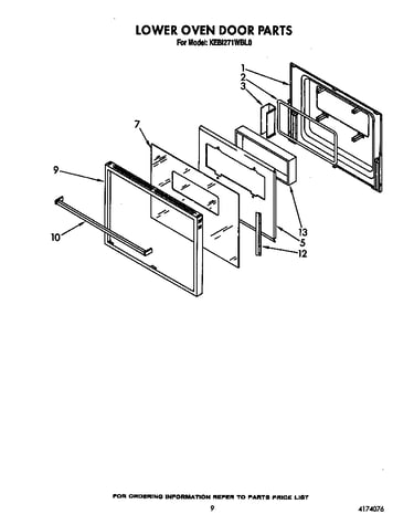 Lower oven door