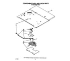 KitchenAid KEBI271WBL0 component shelf and latch diagram