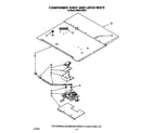 KitchenAid KEBI241WBL0 component shelf and latch diagram