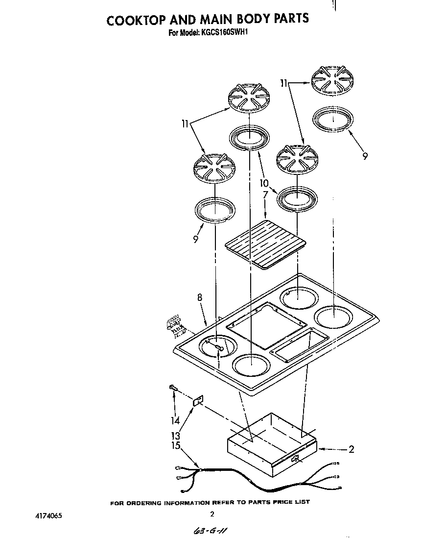 Cooktop/main body parts