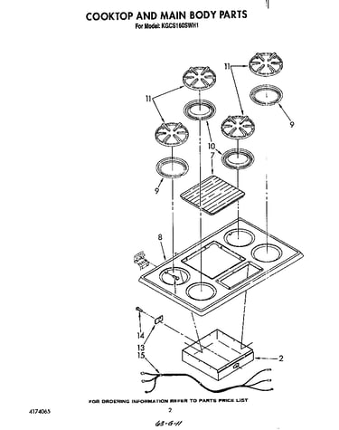 Cooktop/main body parts