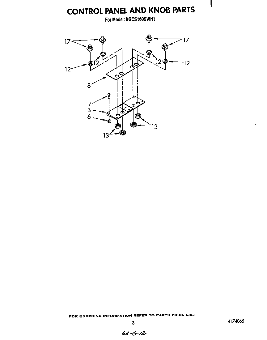 Control panel/knob parts