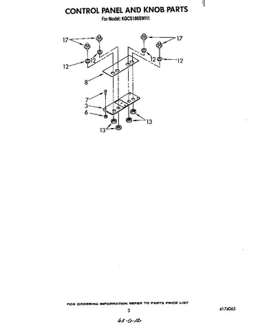 Control panel/knob parts
