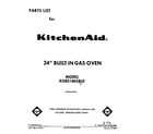 KitchenAid KGBS146SBL0 front cover diagram