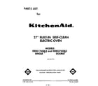 KitchenAid KEBS176SBL2 front cover diagram