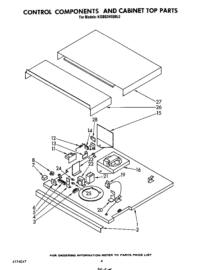 CONTROL COMPONENTS AND CABINET TOP