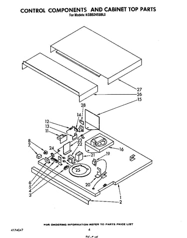 Control components and cabinet top