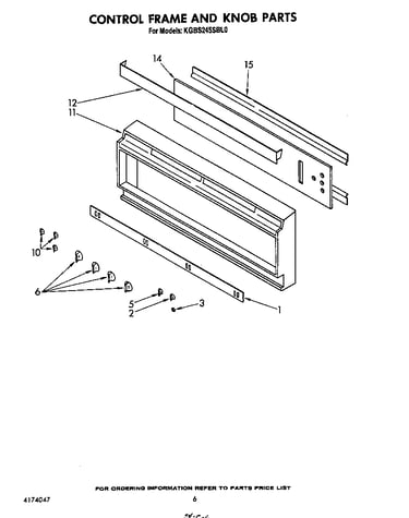 Control frame and knob