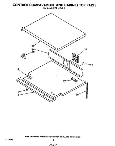 Control compartment and cabinet top
