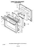 Upper oven door
