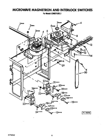 Microwave magnetron and interlock switches