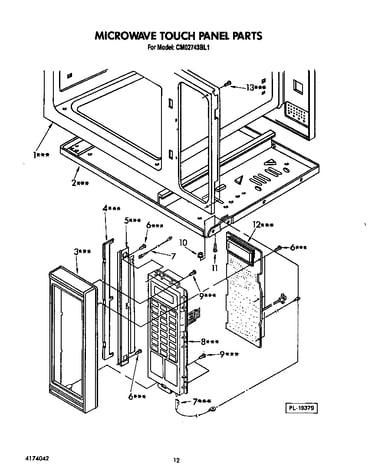 Microwave touch panel