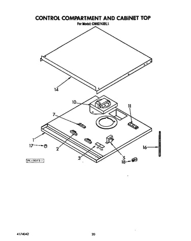 Control compartment and cabinet top