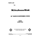 KitchenAid KHMS105S0 front cover diagram