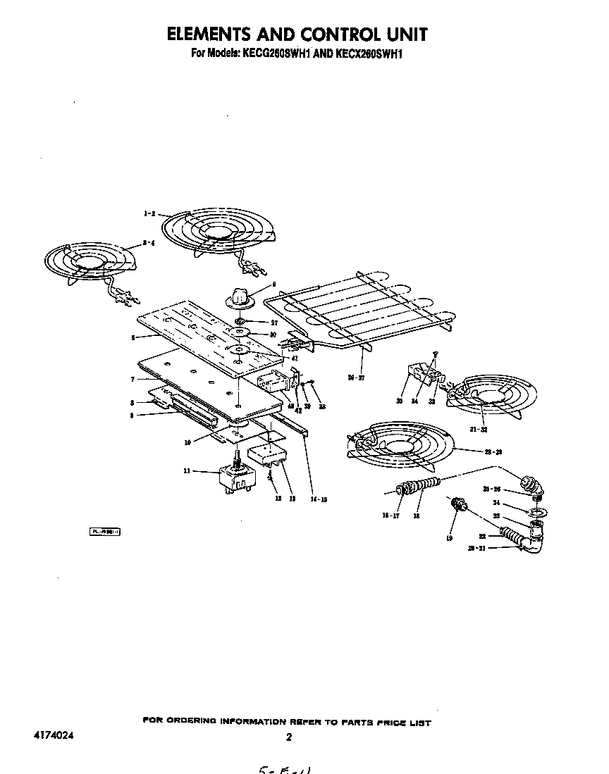 Elements and control unit