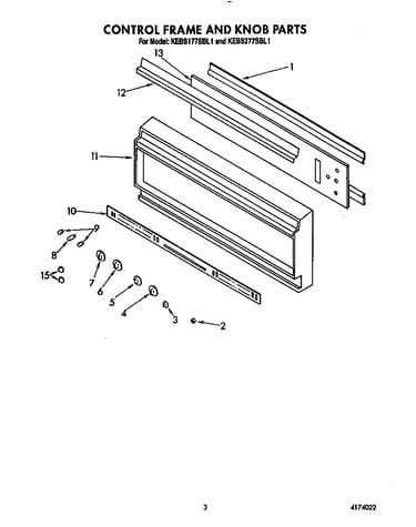 Control frame and knob