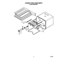 KitchenAid KEBS177SWH1 lower oven liner diagram