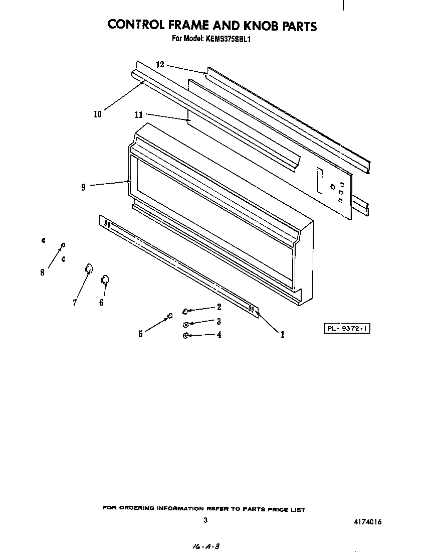 CONTROL FRAME AND KNOB