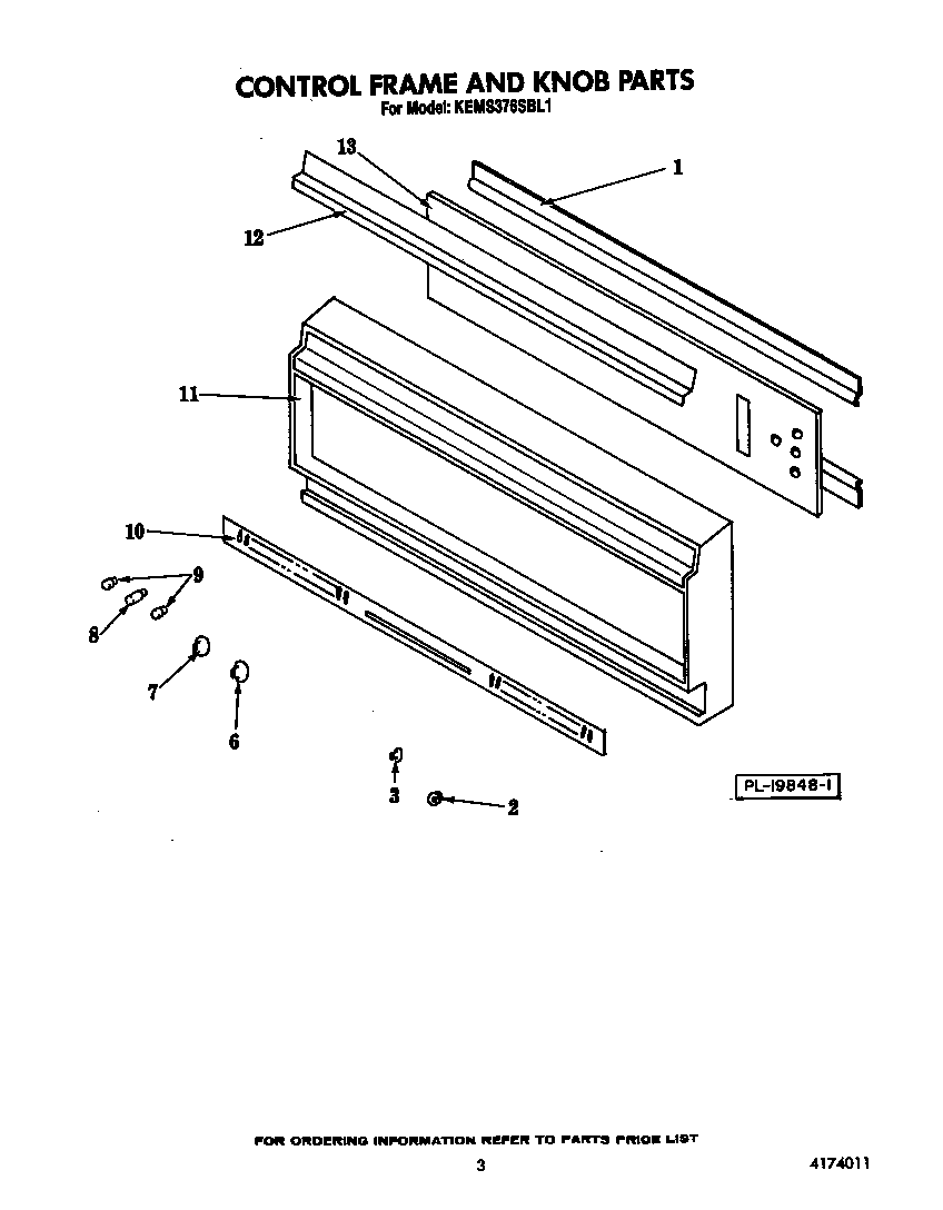 CONTROL FRAME AND KNOB