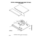 KitchenAid KEMS376SBL0 control compartment and cabinet top diagram