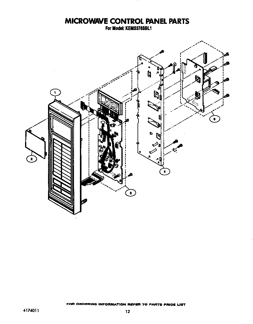 Microwave control panel