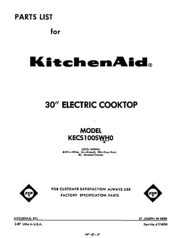 Parts diagram