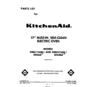 KitchenAid KEBS276SBL1 front cover diagram