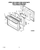 Upper and lower oven door