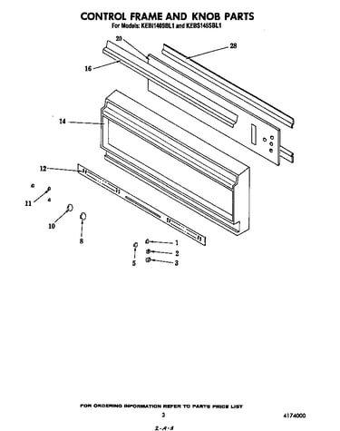 Control frame and knob