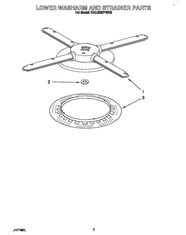 Lower washarm and strainer