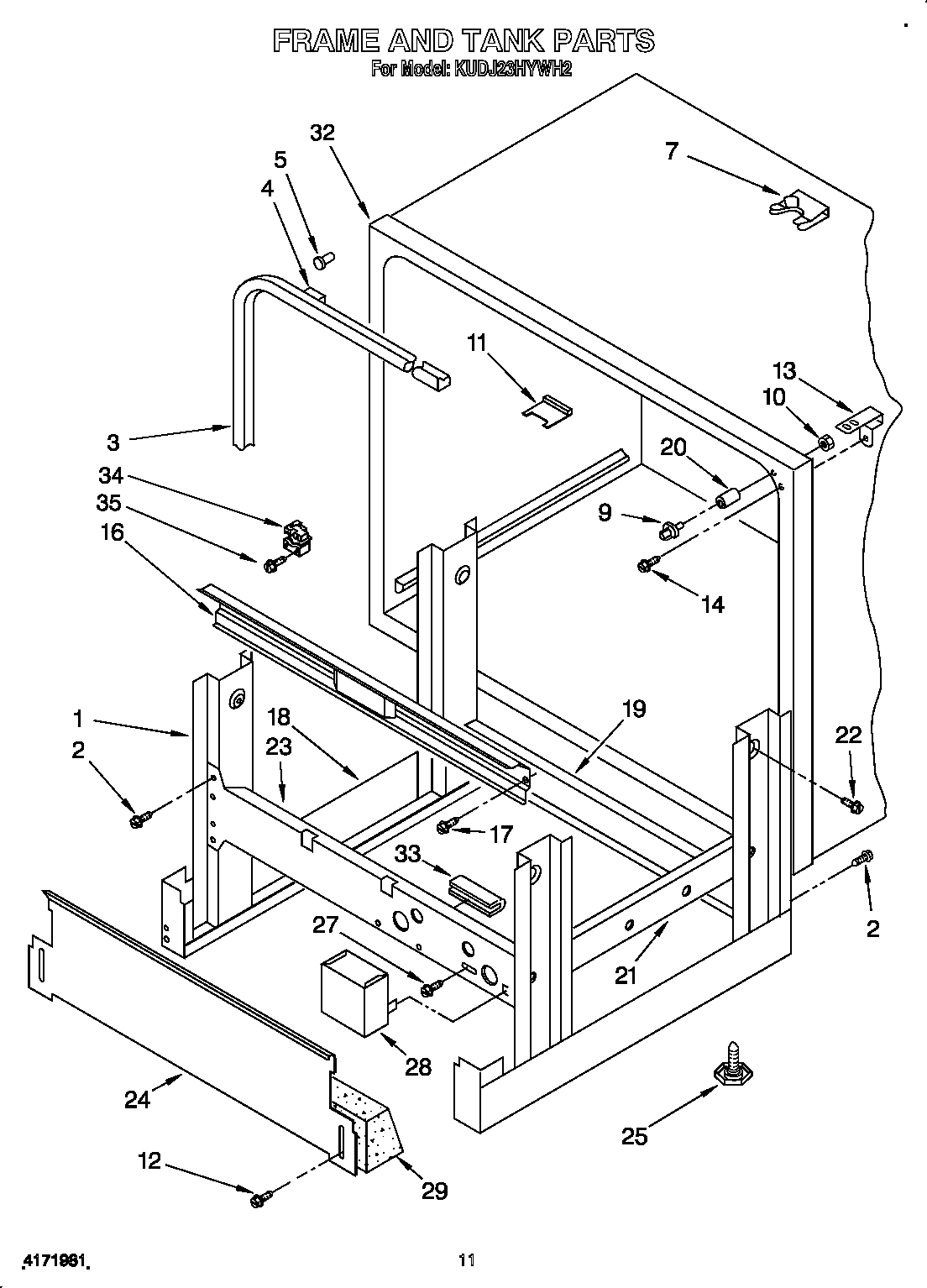 Frame and tank