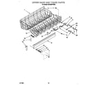 KitchenAid KUDJ23HYWH2 upper rack and track diagram