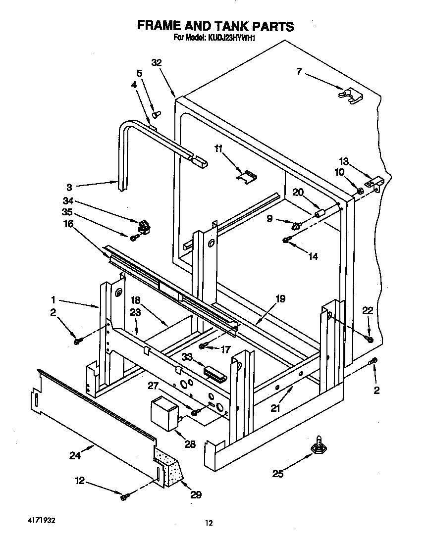 Frame and tank